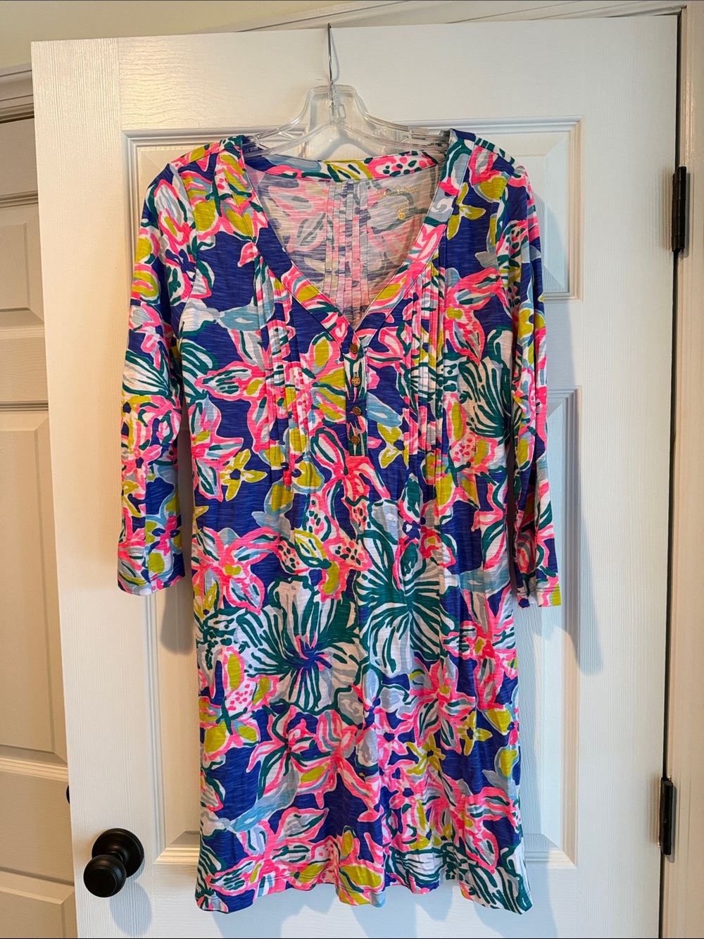 Lilly Pulitzer Amberly Swing Dress Blue Casa Azul Print Medium